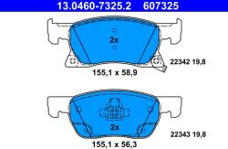ATE Sada brzdových platničiek kotúčovej brzdy ATE 13.0460-7325.2 (13.0460-7325.2)