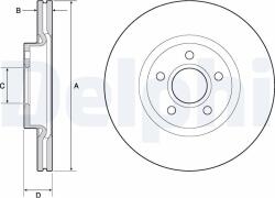 DELPHI Brzdový kotúč DELPHI BG4676C (BG4676C)