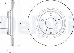 DELPHI Tarcza Ham. Mazda Mazda Rx8 08- (bg4693c)