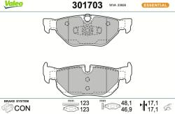 VALEO Sada brzdových platničiek kotúčovej brzdy VALEO 301703 (301703)