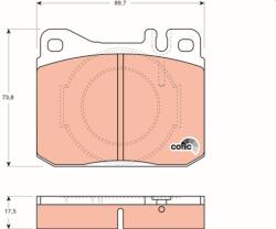 TRW Sada brzdových platničiek kotúčovej brzdy TRW GDB264 (GDB264)