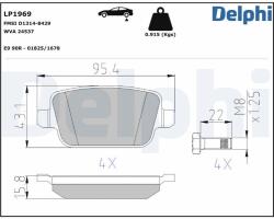 DELPHI Klocki Ham. Ford Mondeo Iv Tyl (lp1969)