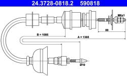 ATE Lanko ovládania spojky ATE 24.3728-0818.2 (24.3728-0818.2)