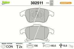 VALEO Sada brzdových platničiek kotúčovej brzdy VALEO 302511 (302511)