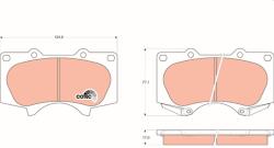 TRW Sada brzdových platničiek kotúčovej brzdy TRW GDB3364 (GDB3364)