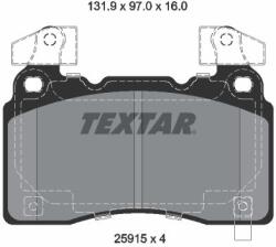 TEXTAR Sada brzdových platničiek kotúčovej brzdy TEXTAR 2591503 (2591503)