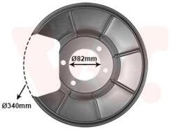 VAN WEZEL Ochranný plech proti rozstreku, Brzdový kotúč VAN WEZEL 1881373 (1881373)