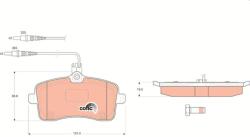 TRW Sada brzdových platničiek kotúčovej brzdy TRW GDB1594 (GDB1594)