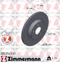 ZIMMERMANN Brzdový kotúč ZIMMERMANN 200.2543. 20 (200.2543.20)