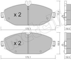 METELLI Sada brzdových platničiek kotúčovej brzdy METELLI 22-1132-0 (22-1132-0)
