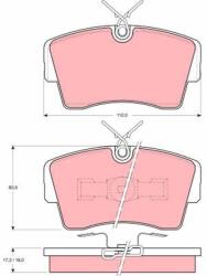 TRW Sada brzdových platničiek kotúčovej brzdy TRW GDB339 (GDB339)