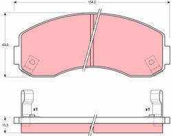 TRW Sada brzdových platničiek kotúčovej brzdy TRW GDB3145 (GDB3145)