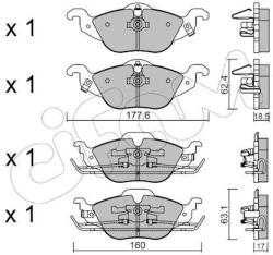 CIFAM Sada brzdových platničiek kotúčovej brzdy CIFAM 822-257-0 (822-257-0)