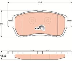 TRW Sada brzdových platničiek kotúčovej brzdy TRW GDB1893 (GDB1893)