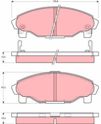 TRW Sada brzdových platničiek kotúčovej brzdy TRW GDB3071 (GDB3071)