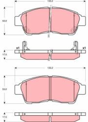 TRW Sada brzdových platničiek kotúčovej brzdy TRW GDB3300 (GDB3300)