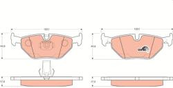 TRW Sada brzdových platničiek kotúčovej brzdy TRW GDB1265 (GDB1265)