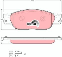 TRW Sada brzdových platničiek kotúčovej brzdy TRW GDB1510 (GDB1510)