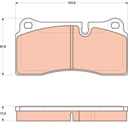 TRW Sada brzdových platničiek kotúčovej brzdy TRW GDB1816 (GDB1816)