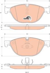 TRW Sada brzdových platničiek kotúčovej brzdy TRW GDB1838 (GDB1838)