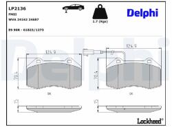 DELPHI Sada brzdových platničiek kotúčovej brzdy DELPHI LP2136 (LP2136)