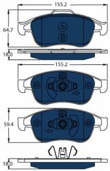 TRW Sada brzdových platničiek kotúčovej brzdy TRW GDB1789BTE (GDB1789BTE)