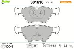 VALEO Sada brzdových platničiek kotúčovej brzdy VALEO 301616 (301616)