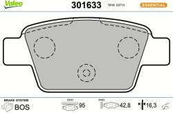 VALEO Sada brzdových platničiek kotúčovej brzdy VALEO 301633 (301633)