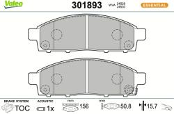VALEO Sada brzdových platničiek kotúčovej brzdy VALEO 301893 (301893)