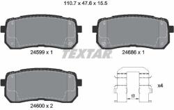 TEXTAR Sada brzdových platničiek kotúčovej brzdy TEXTAR 2459901 (2459901)