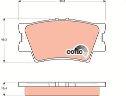 TRW Sada brzdových platničiek kotúčovej brzdy TRW GDB3426 (GDB3426)