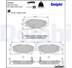 DELPHI Klocki Ham. Toyota Avensis 09- Przod (lp2207)