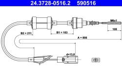 ATE Lanko ovládania spojky ATE 24.3728-0516.2 (24.3728-0516.2)