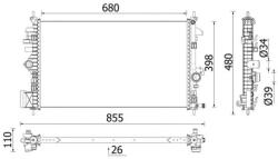 MAHLE Chladič motora MAHLE CR 2265 000P (CR 2265 000P)