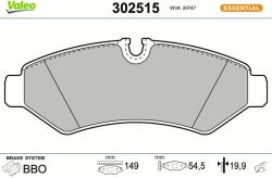 VALEO Sada brzdových platničiek kotúčovej brzdy VALEO 302515 (302515)