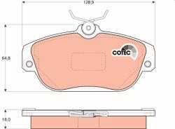 TRW Sada brzdových platničiek kotúčovej brzdy TRW GDB837 (GDB837)