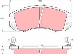TRW Sada brzdových platničiek kotúčovej brzdy TRW GDB989 (GDB989)