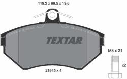 TEXTAR Sada brzdových platničiek kotúčovej brzdy TEXTAR 2194503 (2194503)