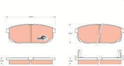 TRW Sada brzdových platničiek kotúčovej brzdy TRW GDB3344 (GDB3344)