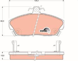 TRW Sada brzdových platničiek kotúčovej brzdy TRW GDB496 (GDB496)