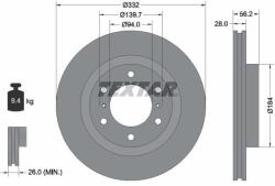 TEXTAR Brzdový kotúč TEXTAR 92167203 (92167203)