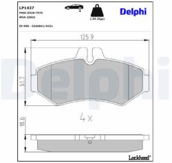 DELPHI Klocki Ham. Mercedes Sprinter (lp1437)