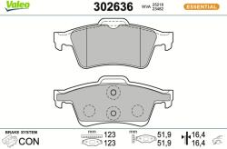 VALEO Sada brzdových platničiek kotúčovej brzdy VALEO 302636 (302636)
