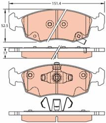 TRW Sada brzdových platničiek kotúčovej brzdy TRW GDB2301 (GDB2301)