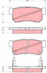 TRW Sada brzdových platničiek kotúčovej brzdy TRW GDB3382 (GDB3382)