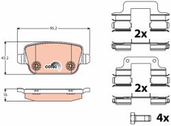 TRW Sada brzdových platničiek kotúčovej brzdy TRW GDB1708 (GDB1708)