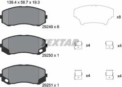 TEXTAR Sada brzdových platničiek kotúčovej brzdy TEXTAR 2924901 (2924901)