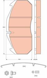 TRW Sada brzdových platničiek kotúčovej brzdy TRW GDB5065 (GDB5065)