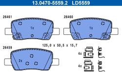 ATE Sada brzdových platničiek kotúčovej brzdy ATE 13.0470-5559.2 (13.0470-5559.2)