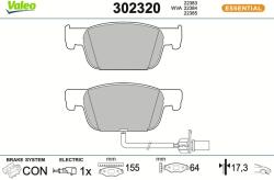 VALEO Sada brzdových platničiek kotúčovej brzdy VALEO 302320 (302320)